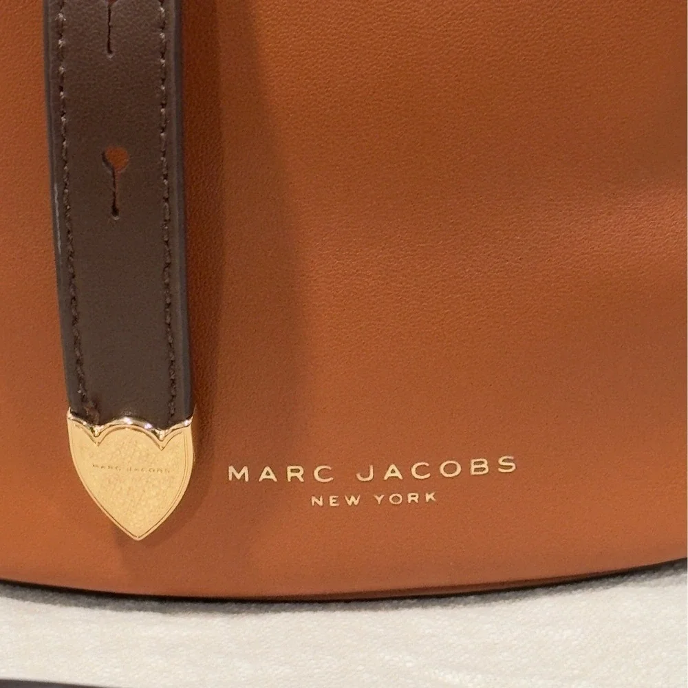 Marc Jacobs Renegade Color Blocked Brown Leather Bucket‎ Bag Crossbody